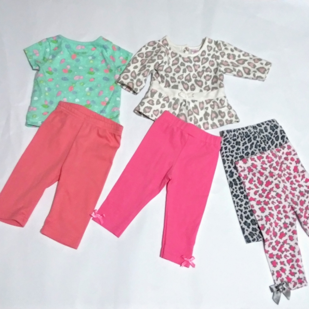 INFANT GIRLS LOT OF 6 MIX & MATCH SZ S 3, 6, 9M
